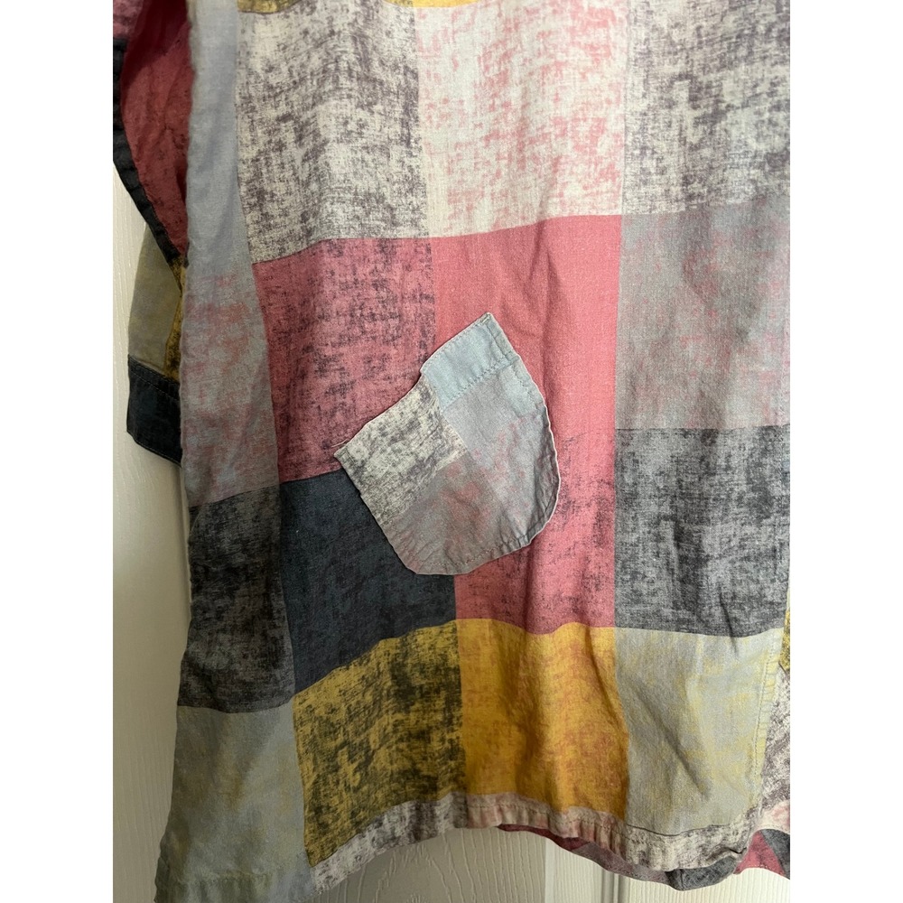 John Mark Button Down Tunic 100% Cotton Multicolo… - image 10